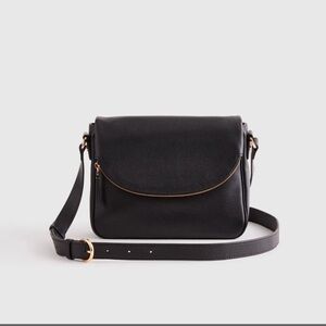 Elegant Black Leather Crossbody Bag